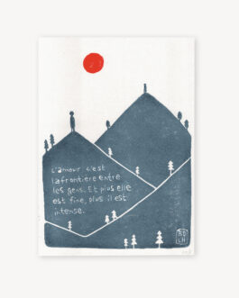 Linogravure Frontière