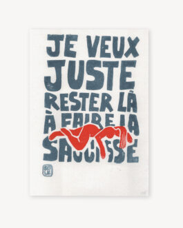 Linogravure Saucisse